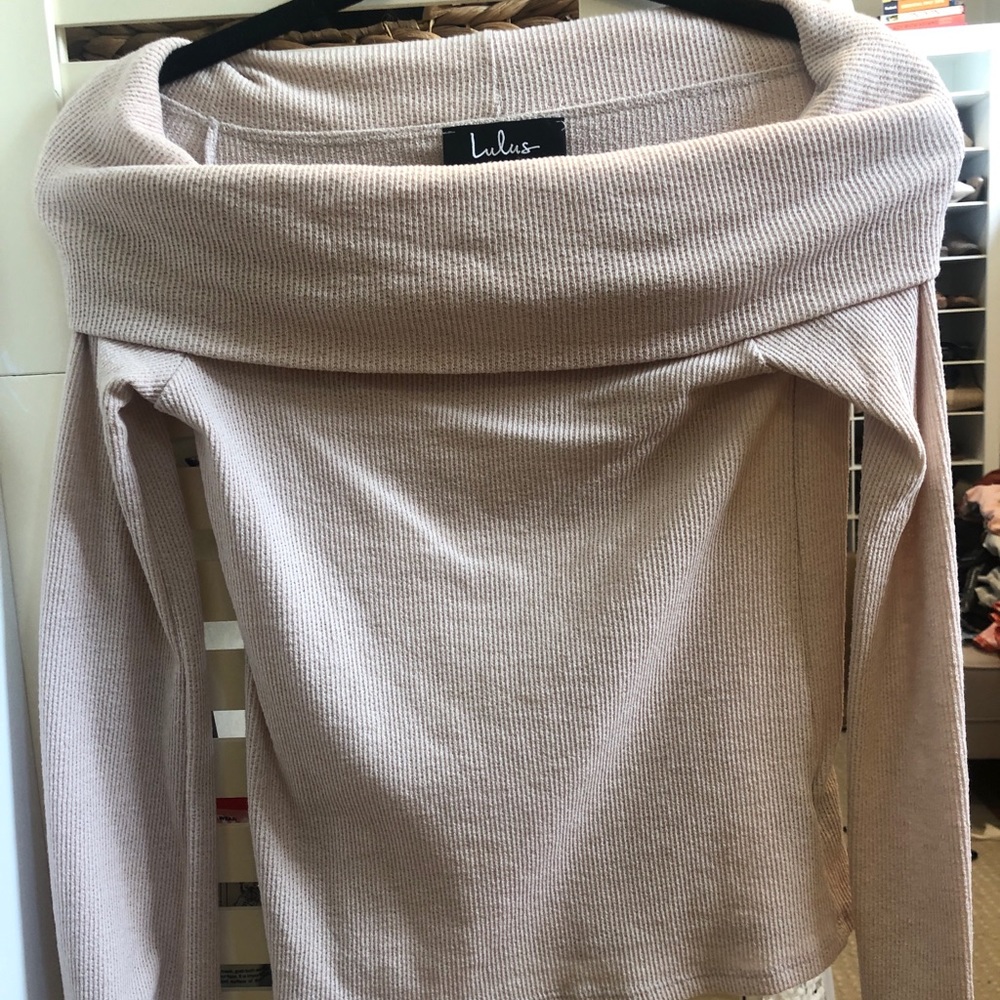 Off the shoulder thermal top